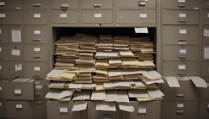 Wall of open books and pages, representing an unmanageable backlog of vulnerability records